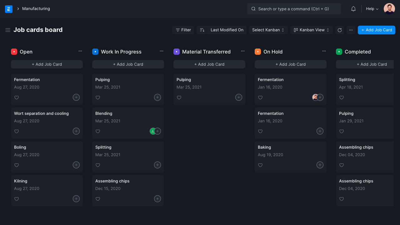 Kanban ERPNext